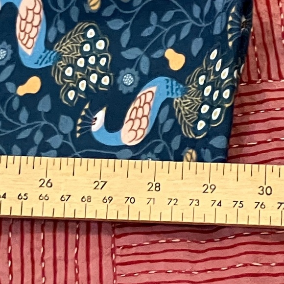 Just Cozy size women’s m/l peacock & Floral Patterned velour Leggings - Picture 11 of 13